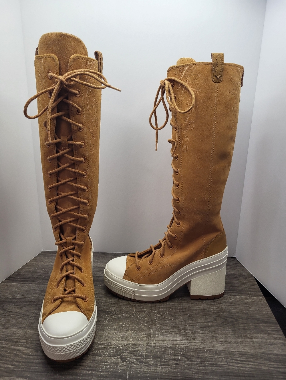 CONVERSE Chuck 70 De Luxe Heel XX Platform High Western A15660C Women's Sz 8 New
